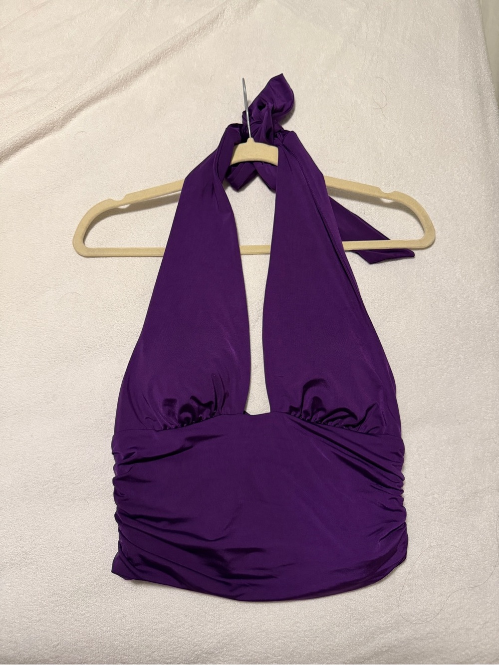 Express Deep Violet Halter Tank